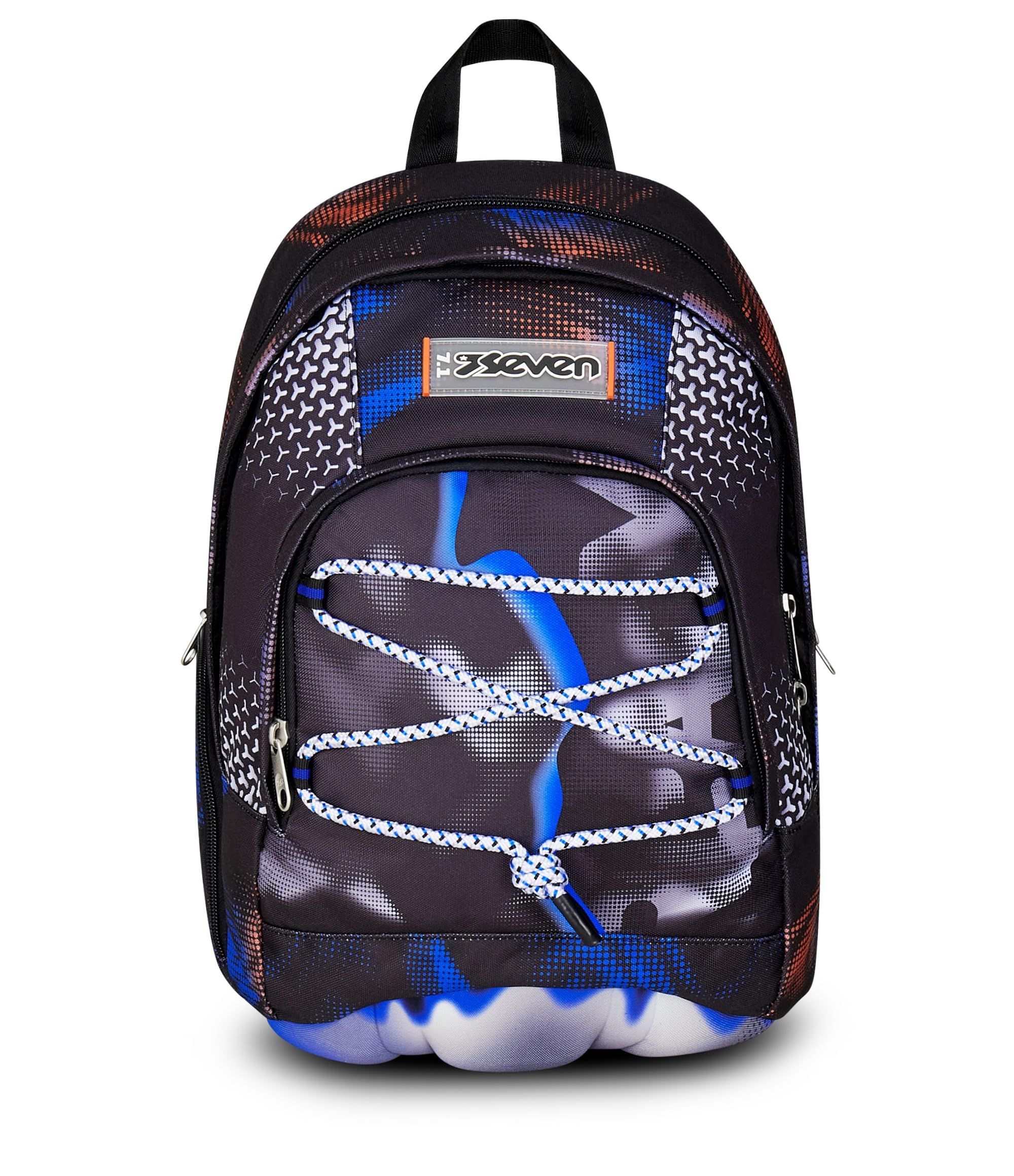 Seven Zaino Scuola Dual, Nero Blu, Doppio Scomparto Da 31 L, Con Tasca Per PC, Tasca Per Borraccia e Tasca Con Organizer, Scuola Media e Superiore, Zaino Ragazzo