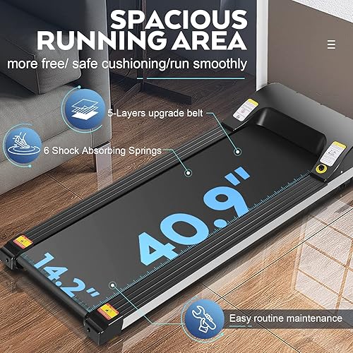 Miniatura 2 de Cinta de correr plegable, 3.0 HP con pendiente ajustable y aplicación inteligente y Bluetooth, capacidad de 300 libras para el hogar, gimnasio,