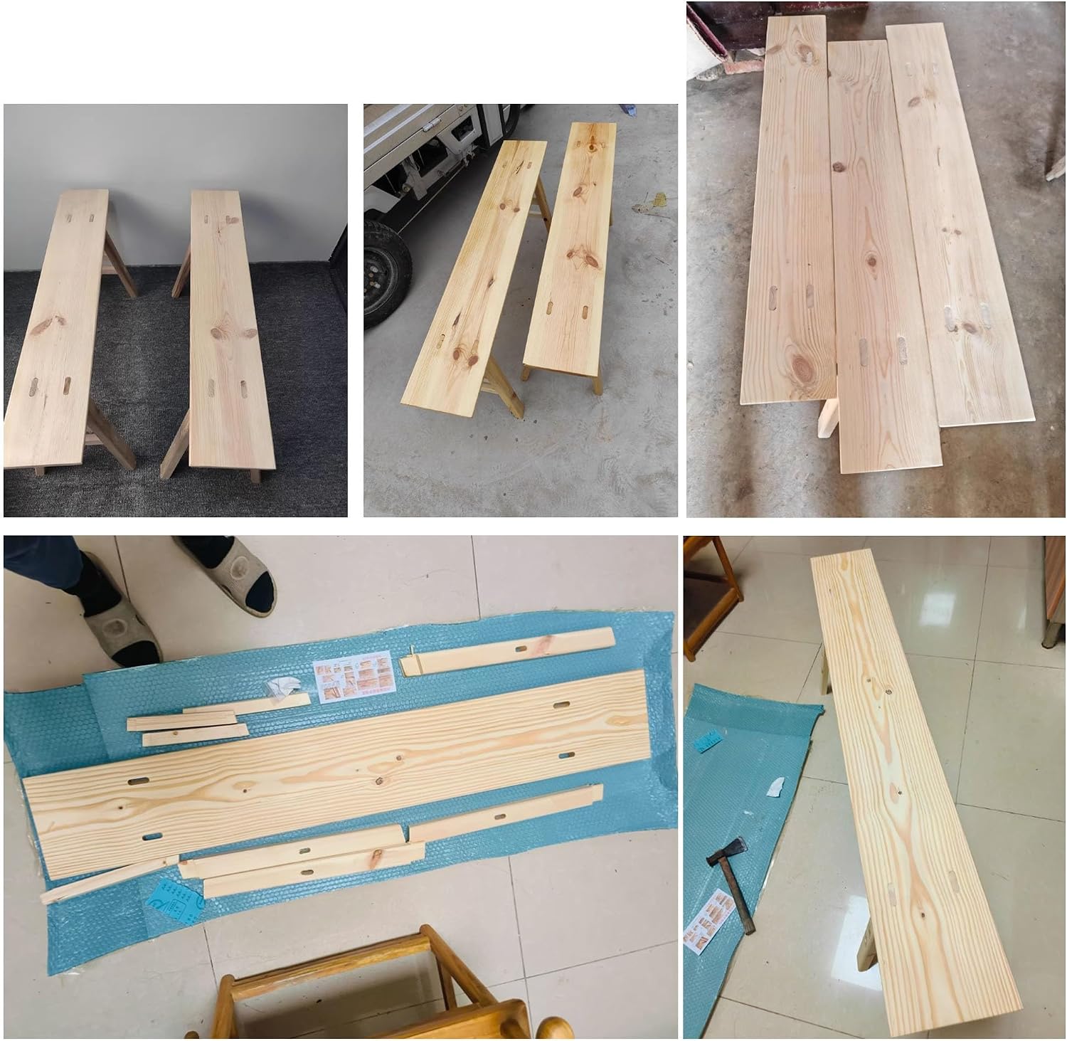 Rustic Farmhouse Solid Wood Bench for Entryway & Dining Room - Customizable Color,Less Design, Perfect Shoe & Noodle Bench (98x15x52cm)