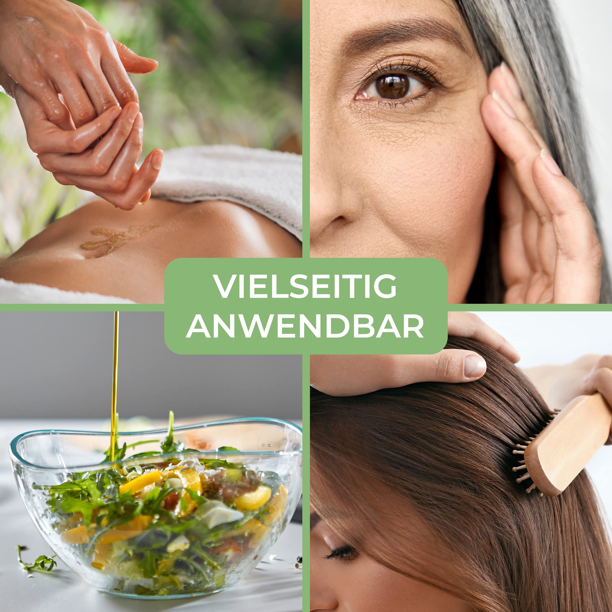 MASSAGE-EXPERT Bio Mandelöl kaltgepresst – für Massage, Babymassage, Hautpflege und Haarpflege (1 Liter rePET-Flasche mit Spritzeinsatz)