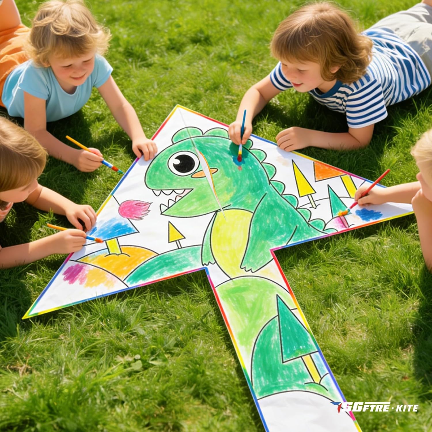 DIY Kite Making Kits for Boys and Girls, Extremely Easy to Fly ，Gifts for Kids (DIY Delta Pattern Kite 12)