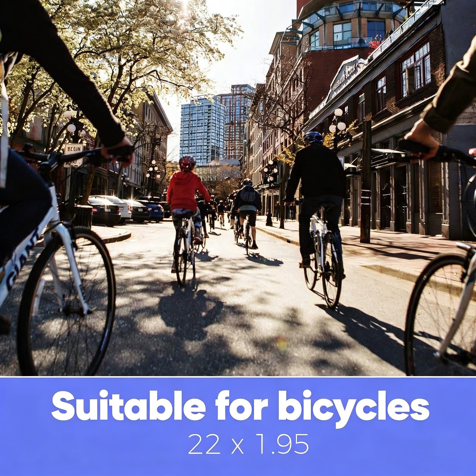22x1.95 Opona Rowerowa z Ochroną Przeciw Przekłuciom, Wzmocnioną Ścianką Boczną i Niskim Oporem Toczenia, do Jazdy Miejskiej, Górskiej i E-Bike(TIRE AND TUBE)