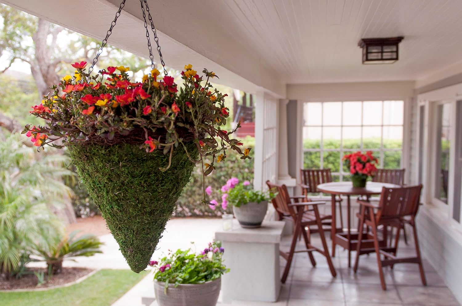 SuperMoss (29280 MossWeave Hanging Basket - Cone, Fresh Green, Large (12.5)"