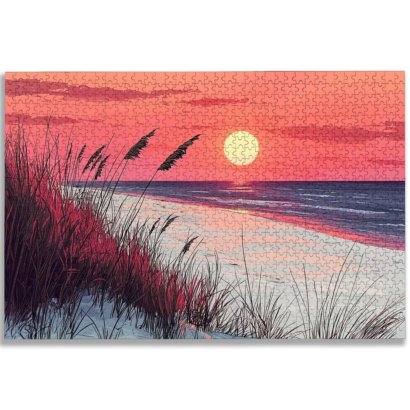 Puzzle Plage 3000 Pièces Adultes, Puzzle 3000 Pièces pour Adultes et Enfants à Partir de 14 Ans, Paysage Puzzles Bois de Qualité Supérieure avec Une Boîte d'emballage Exquise, Cadeau Femme, -2013