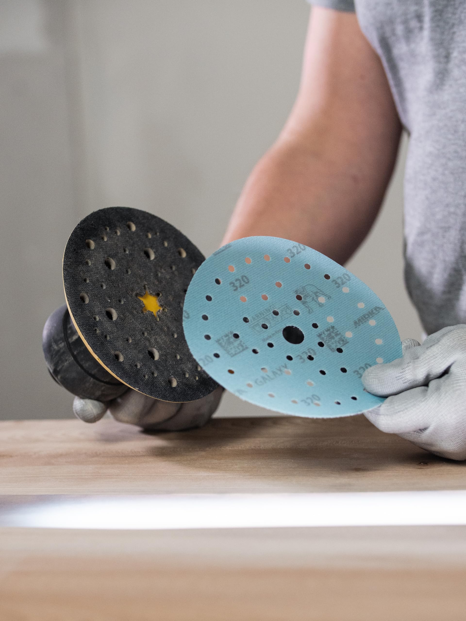 Mirka Galaxy Sandpaper 5 Inch (125mm) - Grit 40, 50 Discs/Pack - Hook - View #10