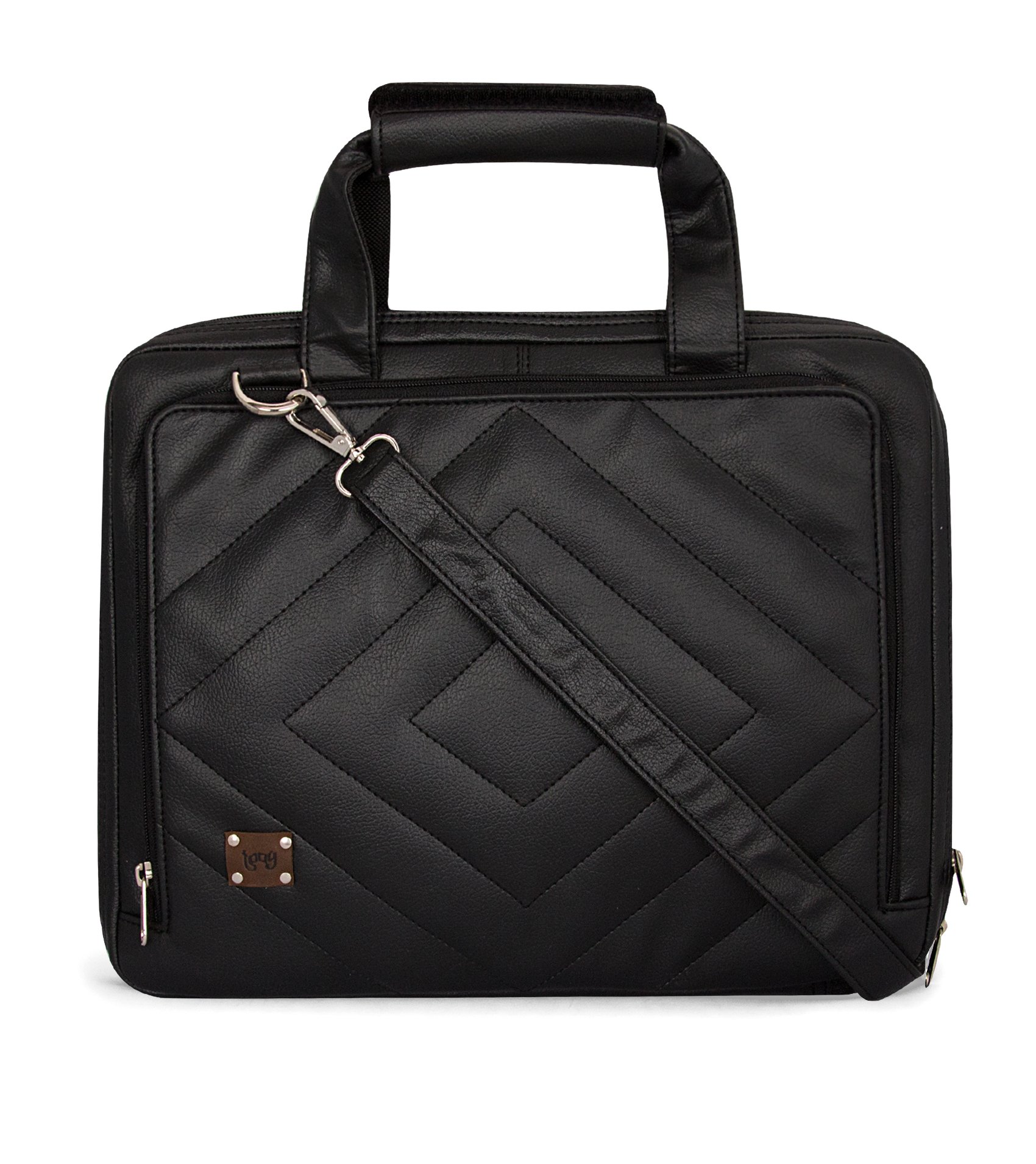 EnewSignature Series Leatherette Laptop Bag (SUPER BLACK)