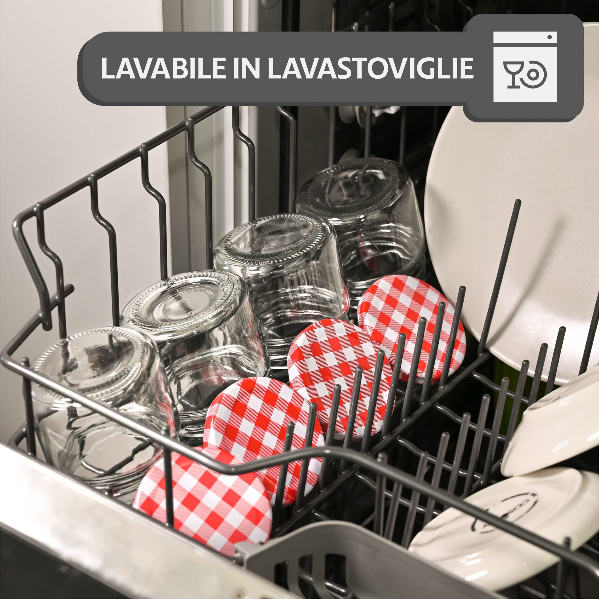Praknu 25 Vasetti di Vetro da 125 ml - Con Etichette e Pennarello - Ermetici - Lavabili in Lavastoviglie - Ideali per Bomboniere