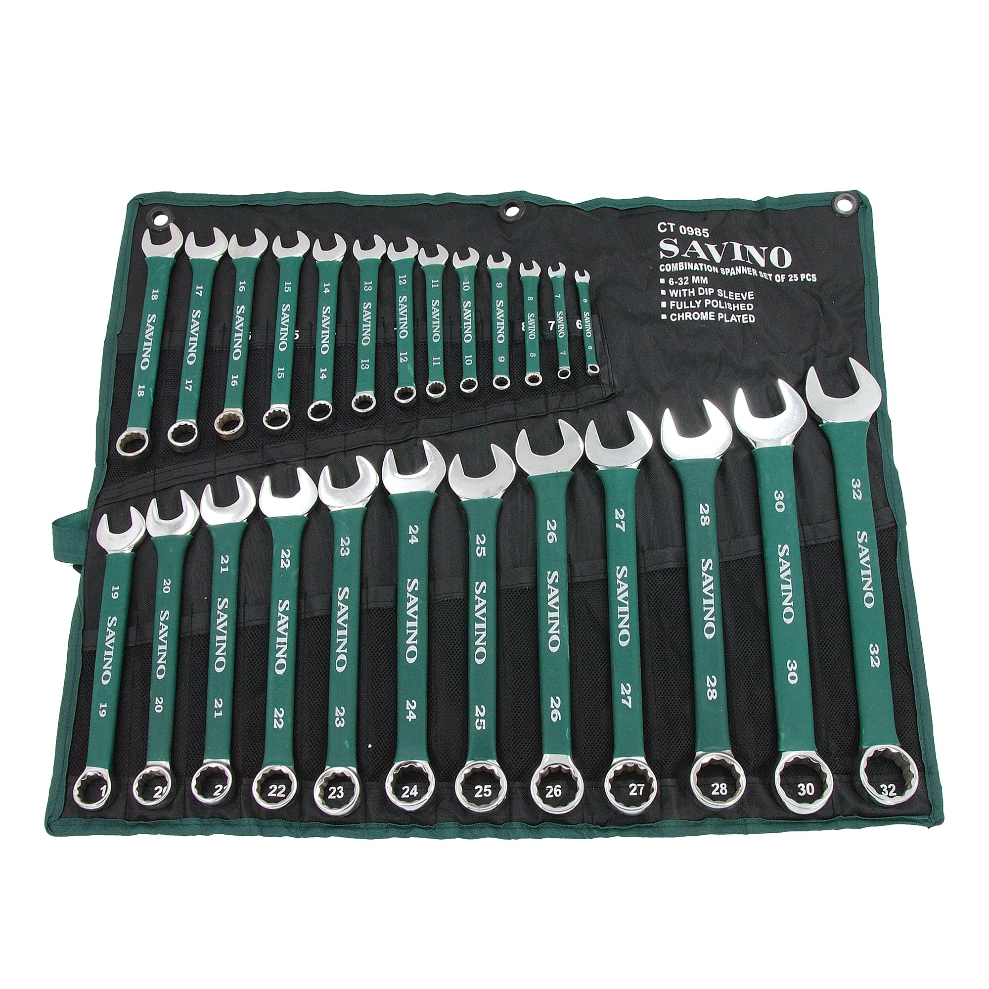 SPANNER SET 25PC SOFT GRIP METRIC 6MM - 32MM COMBINATION WRENCH RING OPEN