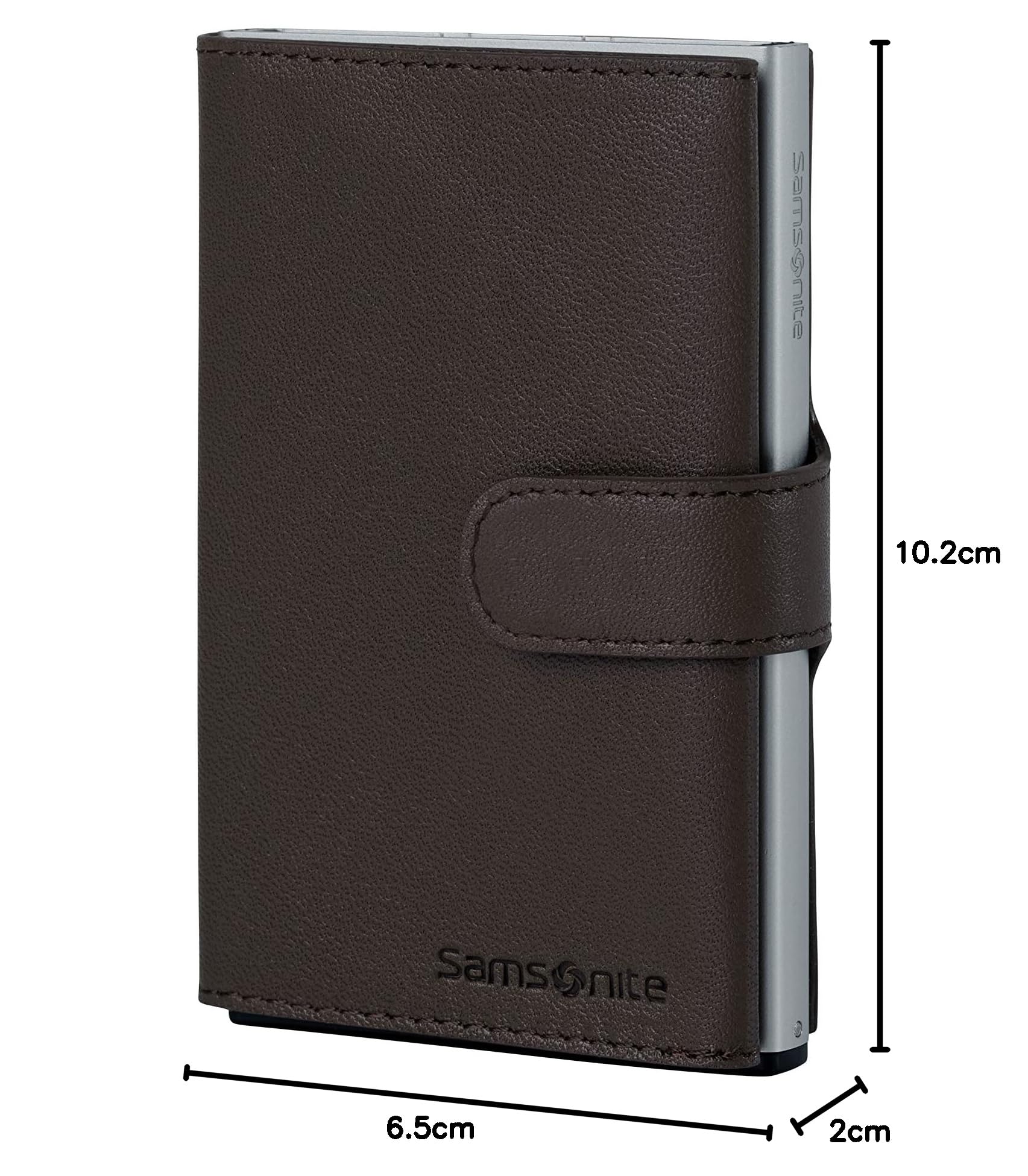 Samsonite Alu Fit SLG - Geldbörse, 10.2 cm, Braun (Dark Brown)