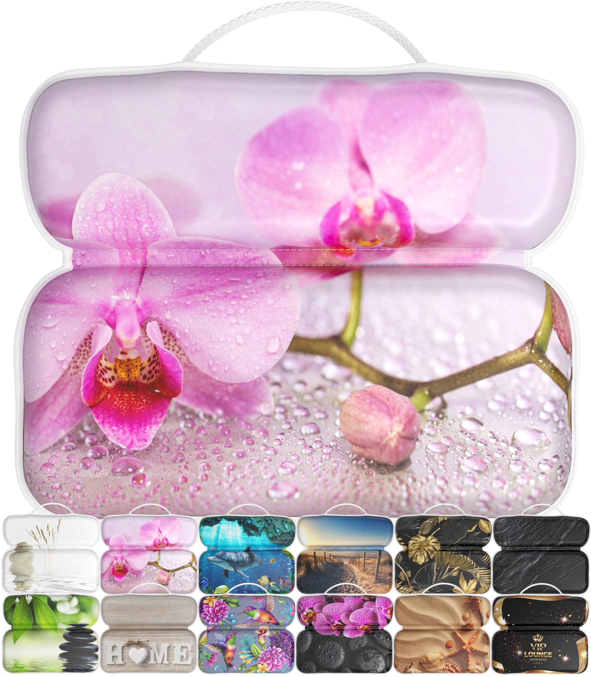 Sanilo Bath Pillow, Many Comfortable Bath Cushions with Motifs, Neck Cushions with Strong Suction Cups, Washable (Blooming)