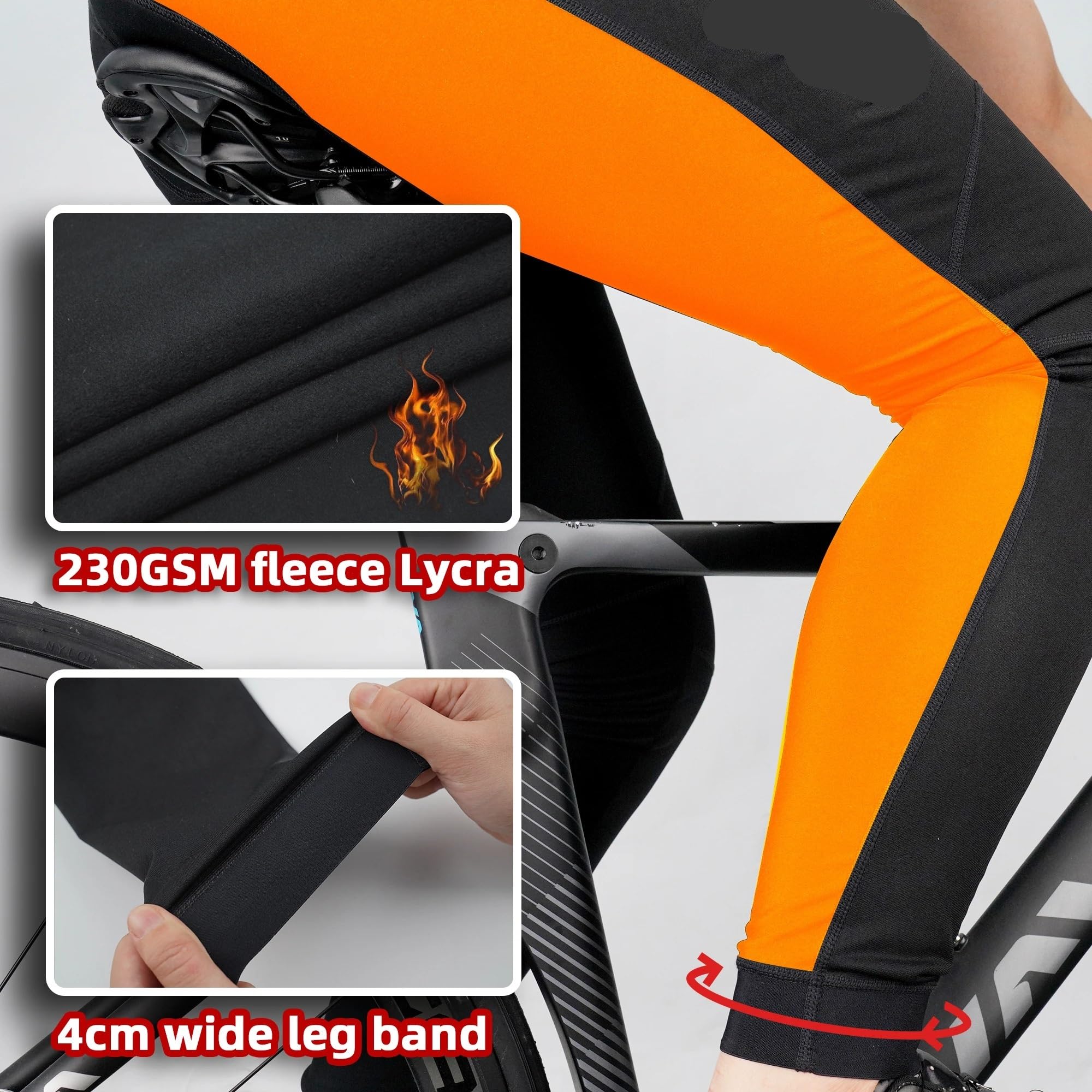 Mallas con Tirantes de Ciclismo for Hombre, Impermeables, a Prueba Viento, Almohadilla Gel térmico, Pantalones, cálidos for Bicicleta para Ciclismo Al Aire Libre