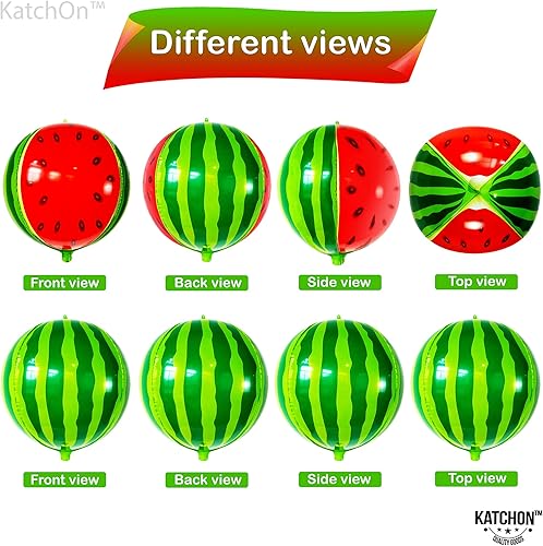 Miniatura 3 de KatchOn, Globos de sandía enormes para decoraciones de fiesta de sandía, 22 pulgadas, paquete de 6, globos de frutas para decoraciones de fiesta de