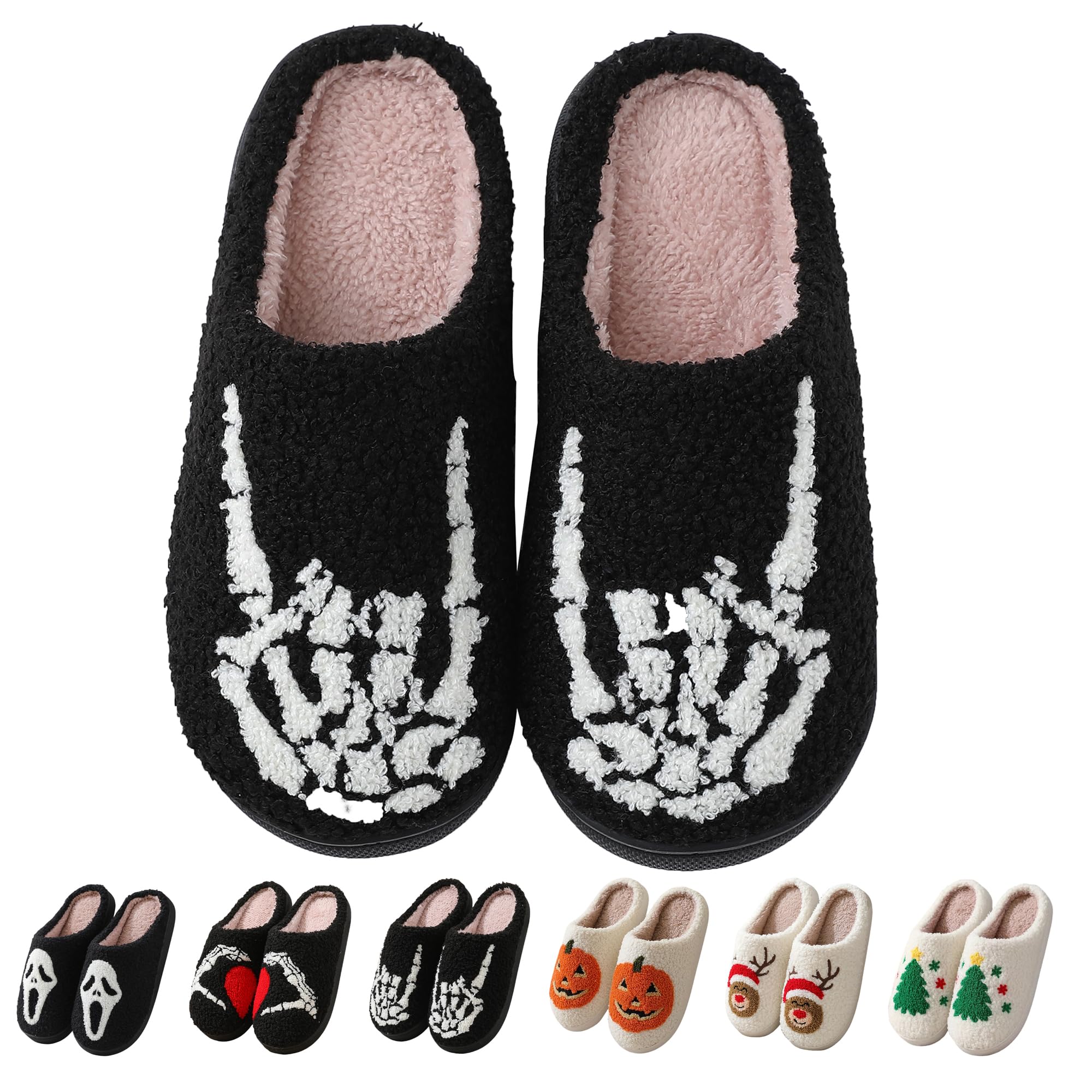 Comfy Elastic Slippers for Women Men,Memory Foam Soft Plush House Slippers