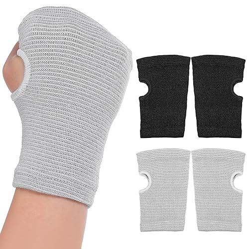 Lusofie 2 pares de mangas elásticas transpirables sin dedos, guantes de compresión adecuados para hombres y mujeres, fitness, deportes, ciclismo