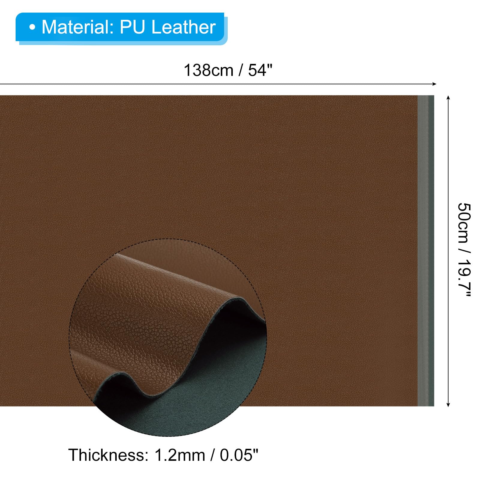 PATIKIL 54x19.7x0.05 Inch Faux Leather Sheets - Image 2