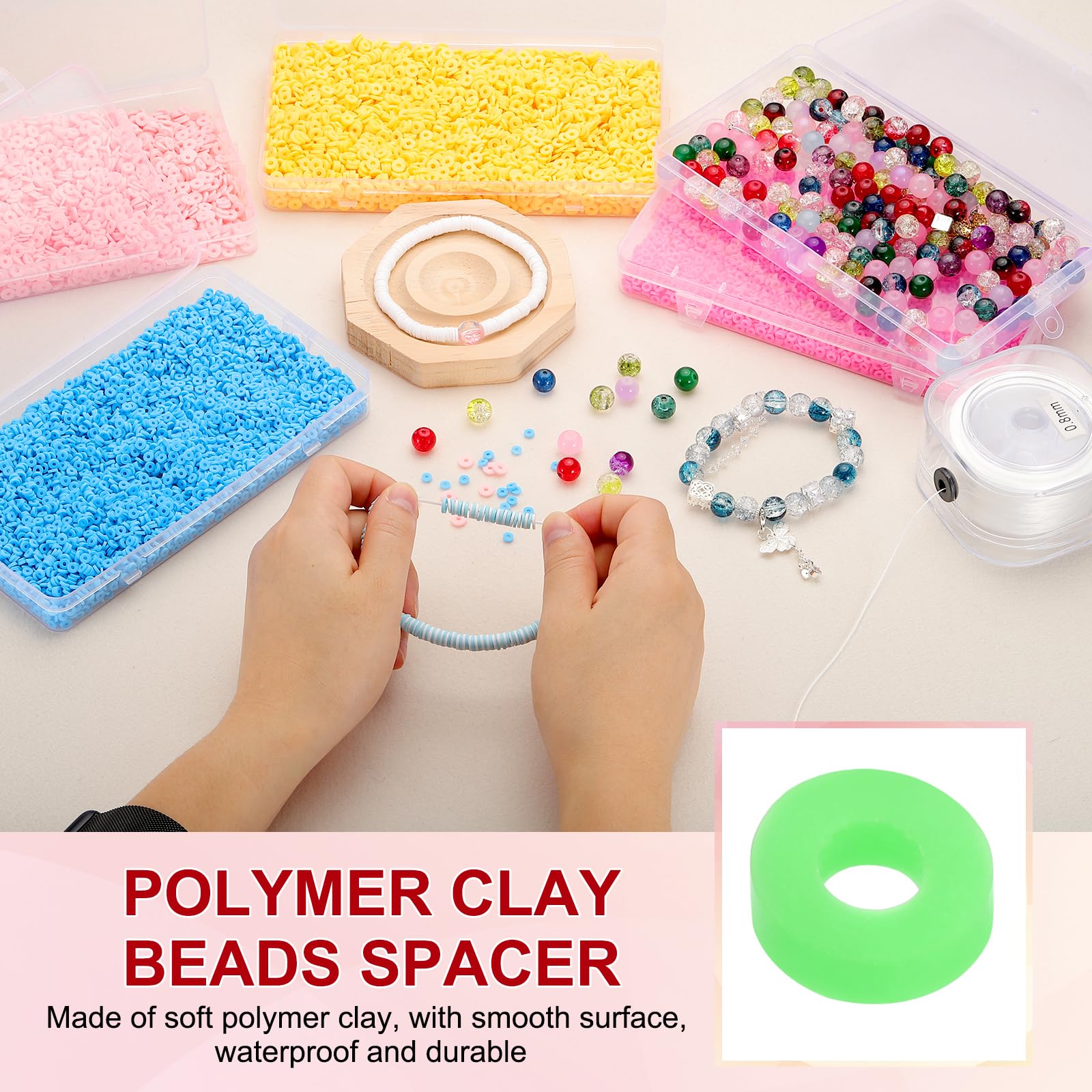 PATIKIL 4mm Polymer Clay Beads Spacer - Image 3