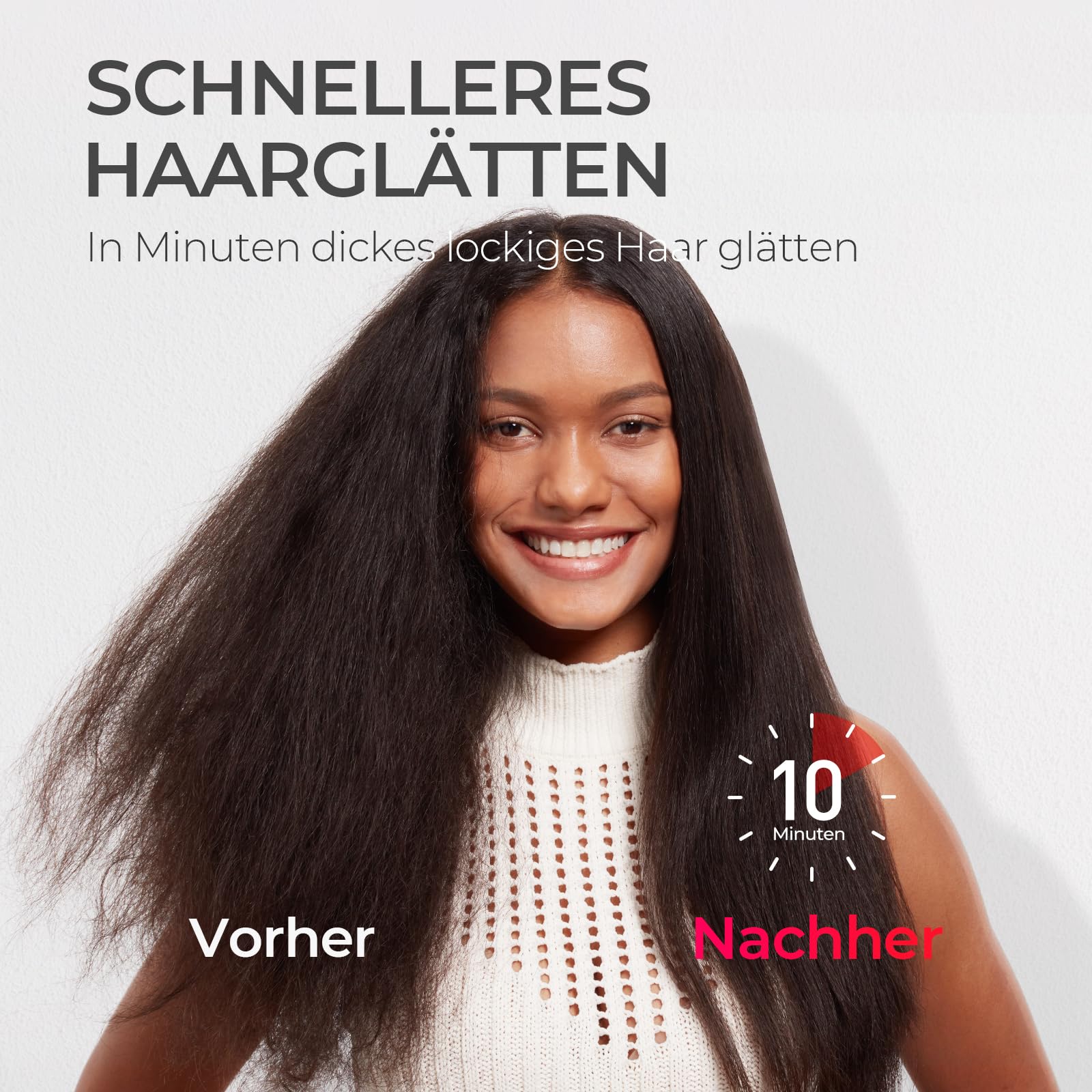TYMO Ionen Haarglätterbürste - TYMO IONIC Plus Haarglättungsbürste, Professionelles Glättbürste,16 Temperaturen, 80-230℃, LCD-Display, Dual-Voltage, Anti-Verbrühungs, Glätteisen