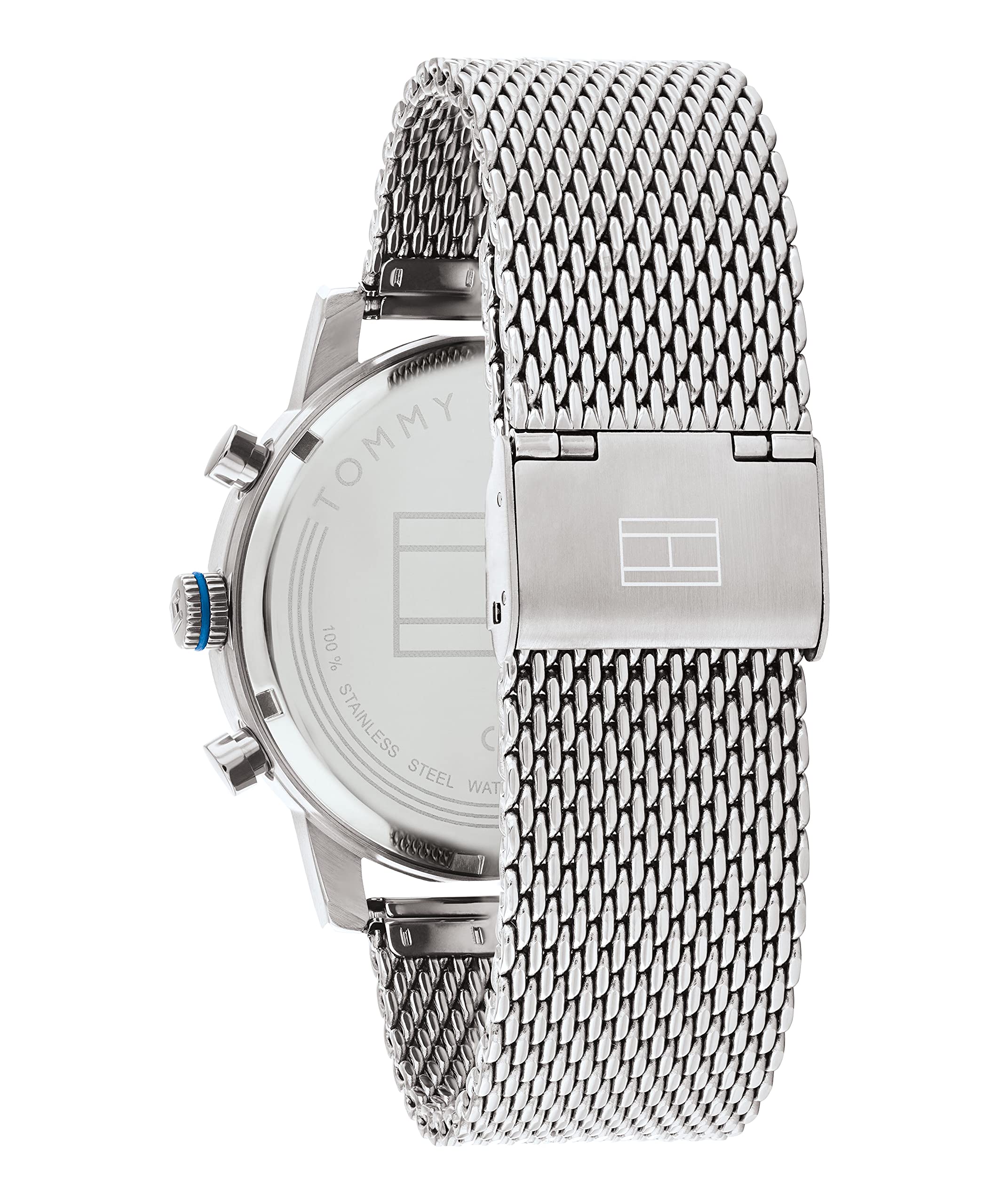 Tommy Hilfiger Men's Quartz Multifunction Stainless Steel and Mesh Bracelet Watch, Color: Silver (Model: 1791881)