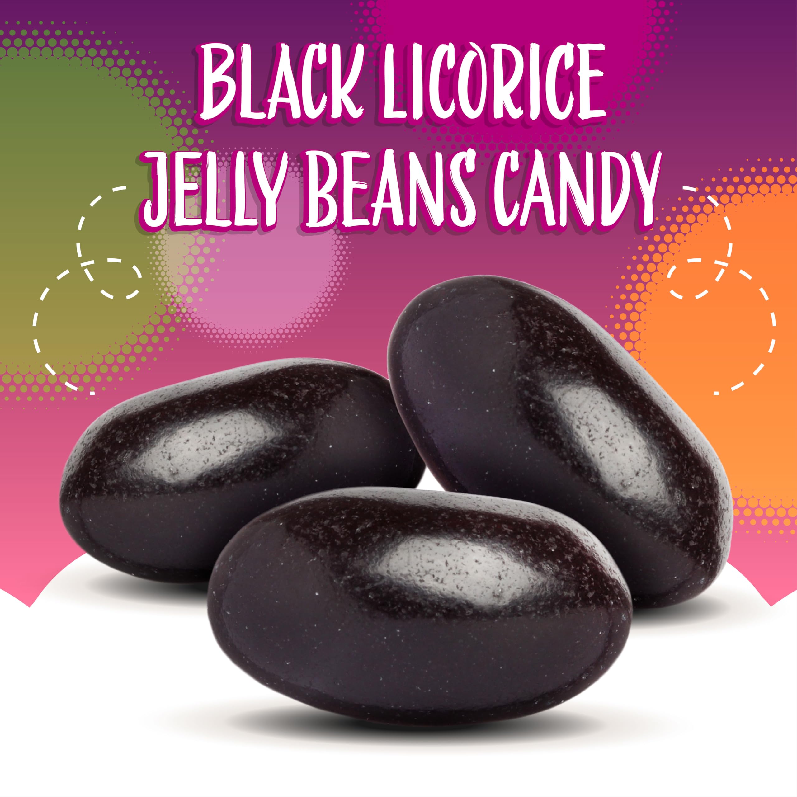 Amazon.co.jp: Black Licorice Jelly Beans Candy, Classic Flavor, 2 