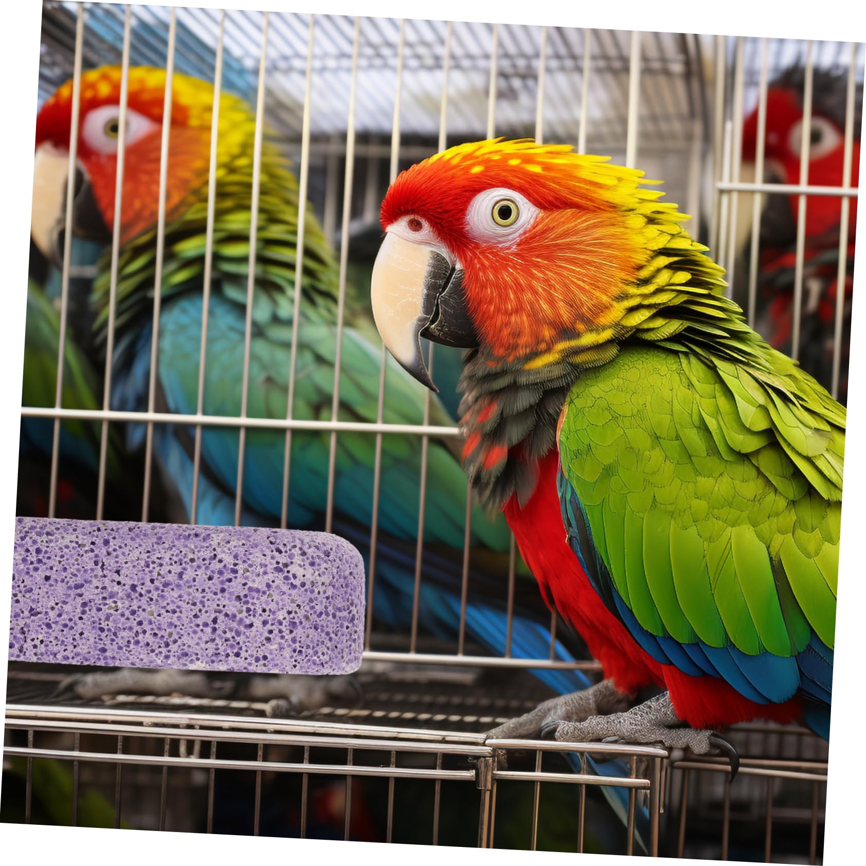 4piezas Percha para Aves Superficie De Esmerilado Accesorio De Jaula para Periquitos y Cockatiels Soporte para Mantenimiento De Garras y Descanso Jaulas De Aves