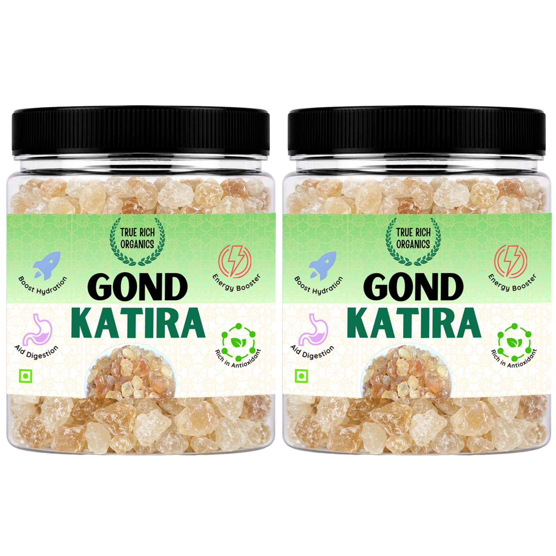 True Rich Organics Gond Katira Pure 300g | Tragacanth Dried Gum | Badam Pisin Seed Combo Pack of 2 150g Each-image-15
