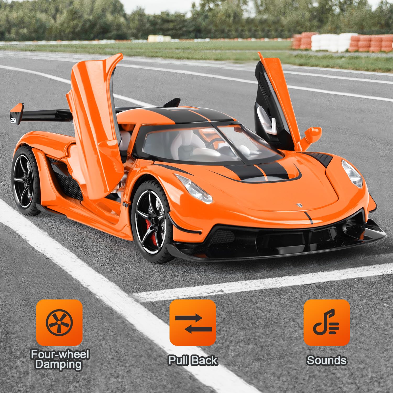 Toy Cars Model Jesko 1/22 Diecast Metal Sports Toy Cars for Boys