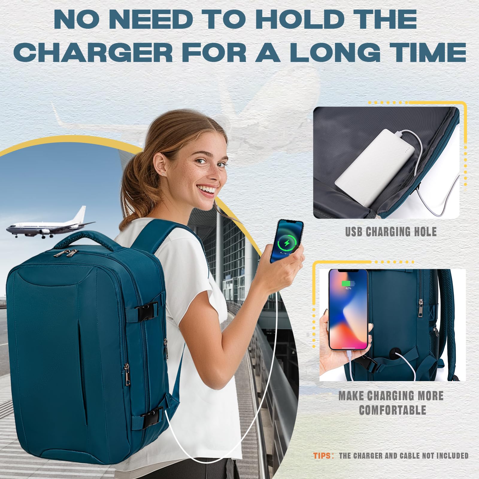 VMIKIV Zaino per Ryanair 40x20x25 40x30x20 Zaino da Viaggio Aereo Bagaglio a Mano Piccolo Borsa da Cabina Zaini Donna Uomo per Scuola Lavoro