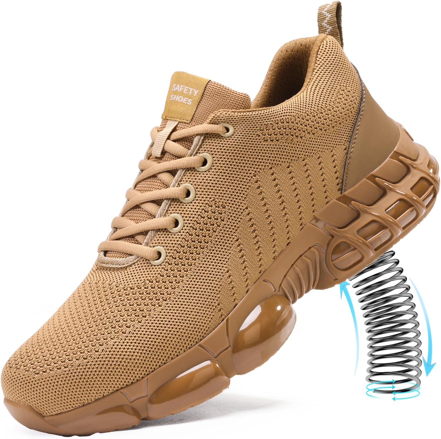 Steel Toe Shoes for Men Work Shoes Lightweight Safety Sneakers with Kevlar Puncture Resistant Midsole for Construction Warehouse Work