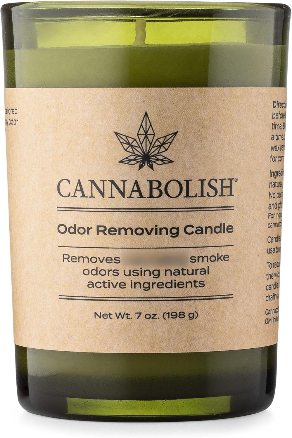Cannabolish Smoke Odor Eliminating Candle, 7 oz., Natural Ingredients
