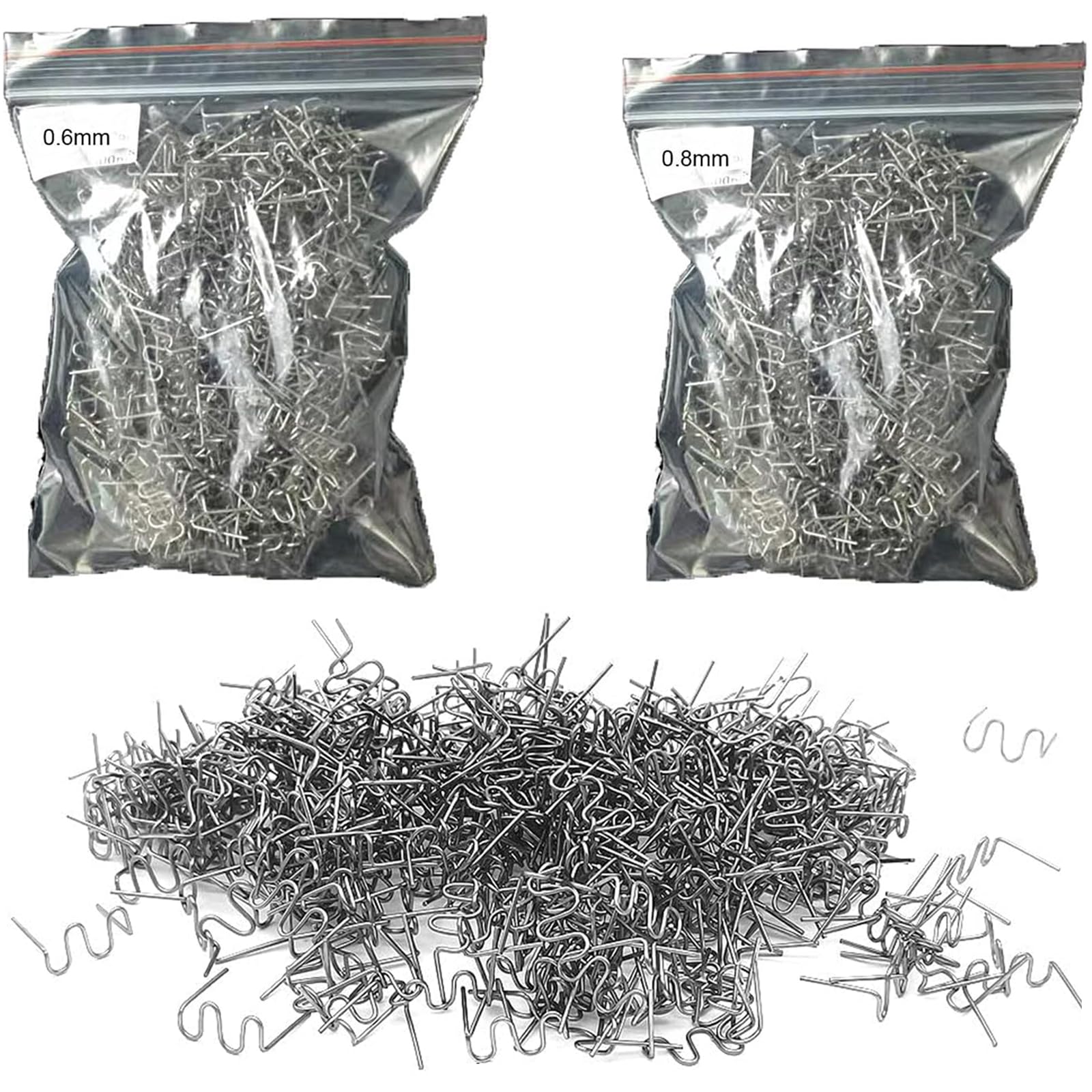 Xrten Welding Kit,1000PCS Hot Staple Auto Body Welding Wire, Car Bumper Repair Kit For Welding Repair 0.6mm 0.8mm