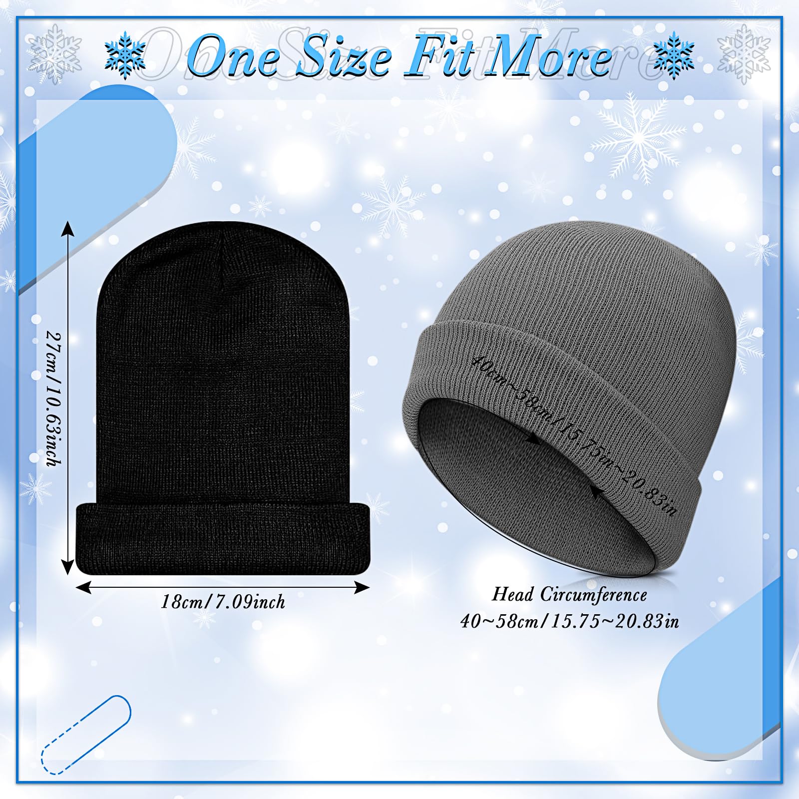 Xtinmee Wintermütze und Handschuhe für Kinder, warm, dehnbar, Vollfinger-Handschuhe, Unisex, kaltes Wetter, 100 Stück