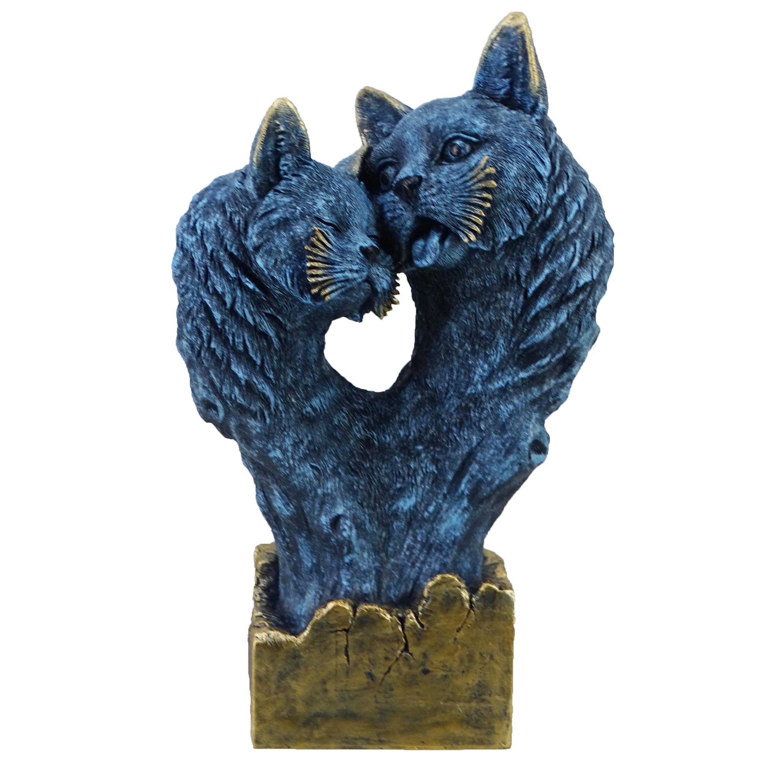 14-inch Valentine's Day cat figurine. Resin cat sculpture, cute Mr. and Miss Cat Bust. Beautiful Cat Lovers Home Decor - Exquisite Cat Lovers Statues