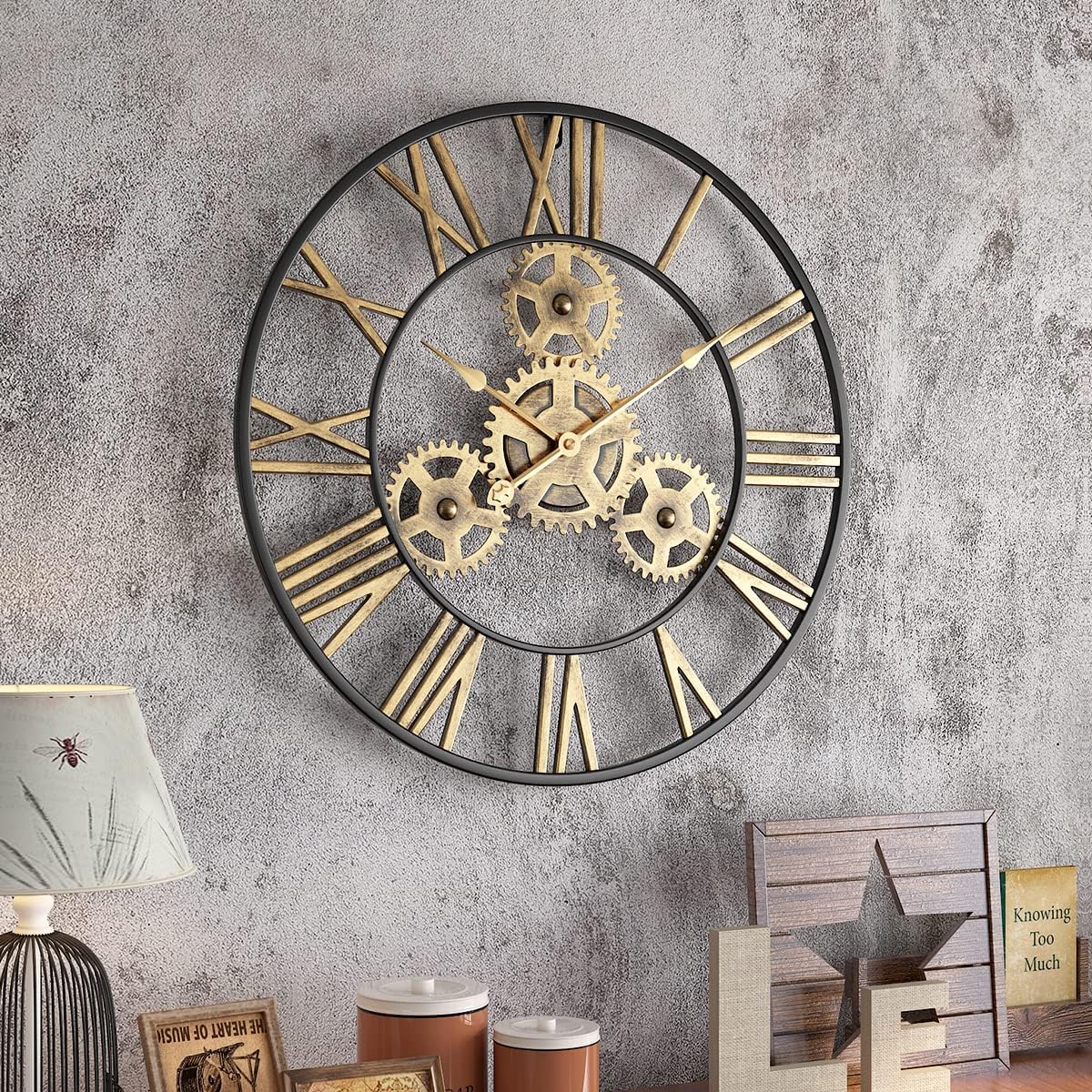 Outdoor Clocks Waterproof, Wall Clock for Patio, Vintage