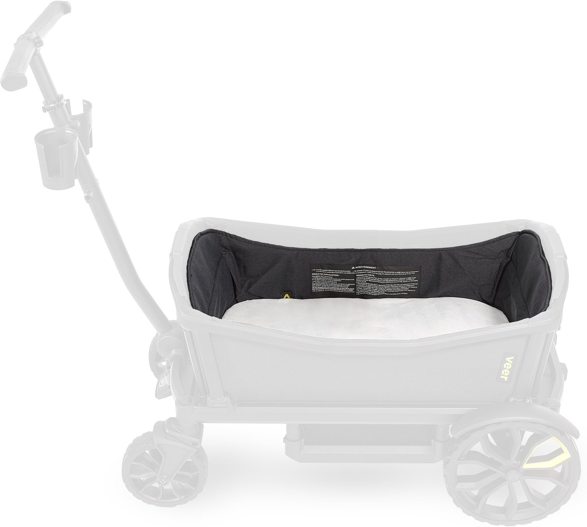 Veer Nap System XL for Veer Cruiser XL 4 Seater Models - Grey, Polyester Blend, Infant Bassinet, Plush, 20" x 37" x 9"