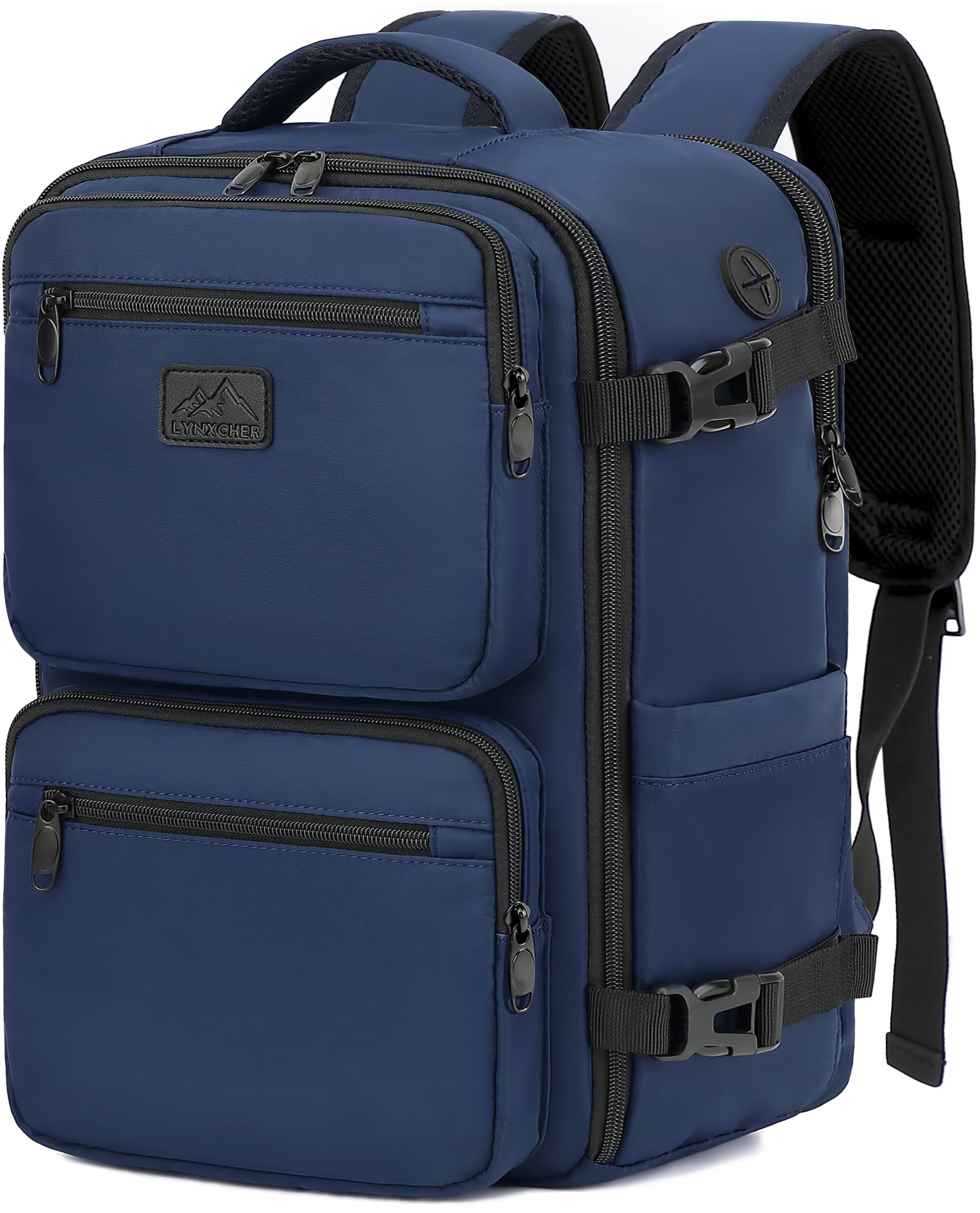 LYNXCHER Zaino Ryanair 40x20x25 da Viaggio Aereo Bagaglio a Mano 20L per Uomo e Donna Borsa da Cabina 14 Pollici Porta PC Blu Scuro