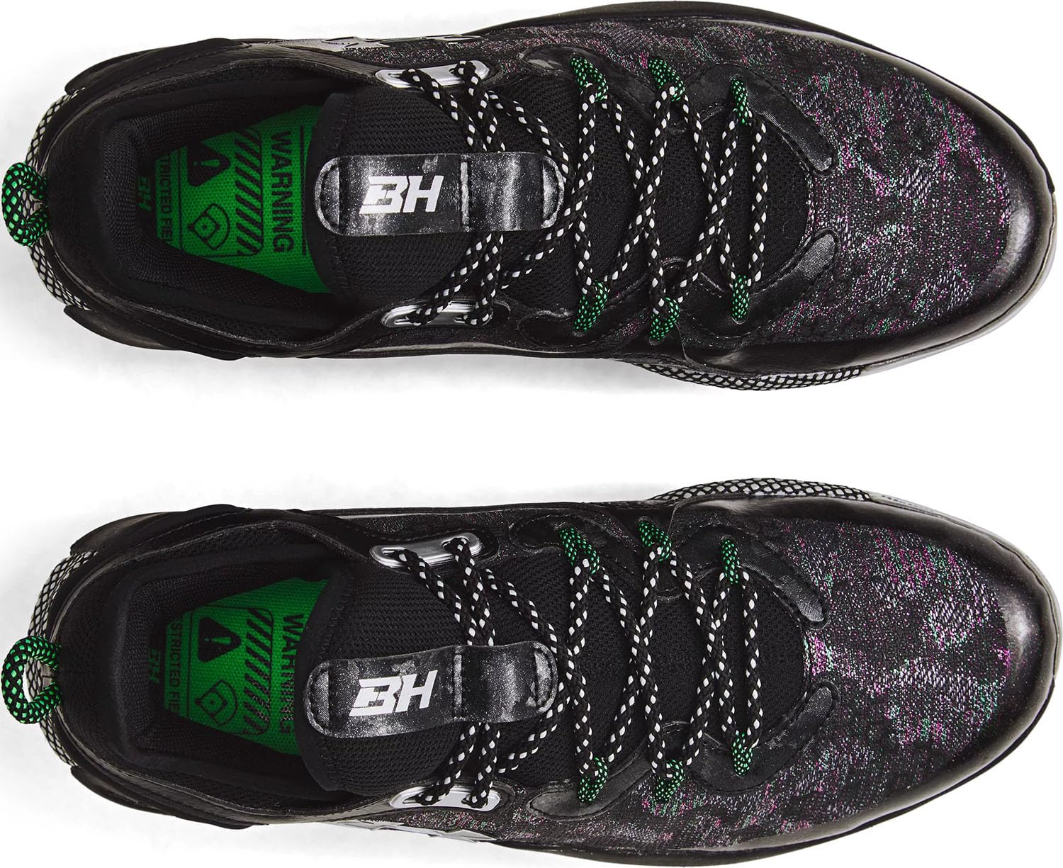 Under Armour Men's UA Harper 8 Low ST Baseball Cleats - High Energy Return and Ultimate Traction 6.5 Black-Metallic Silver