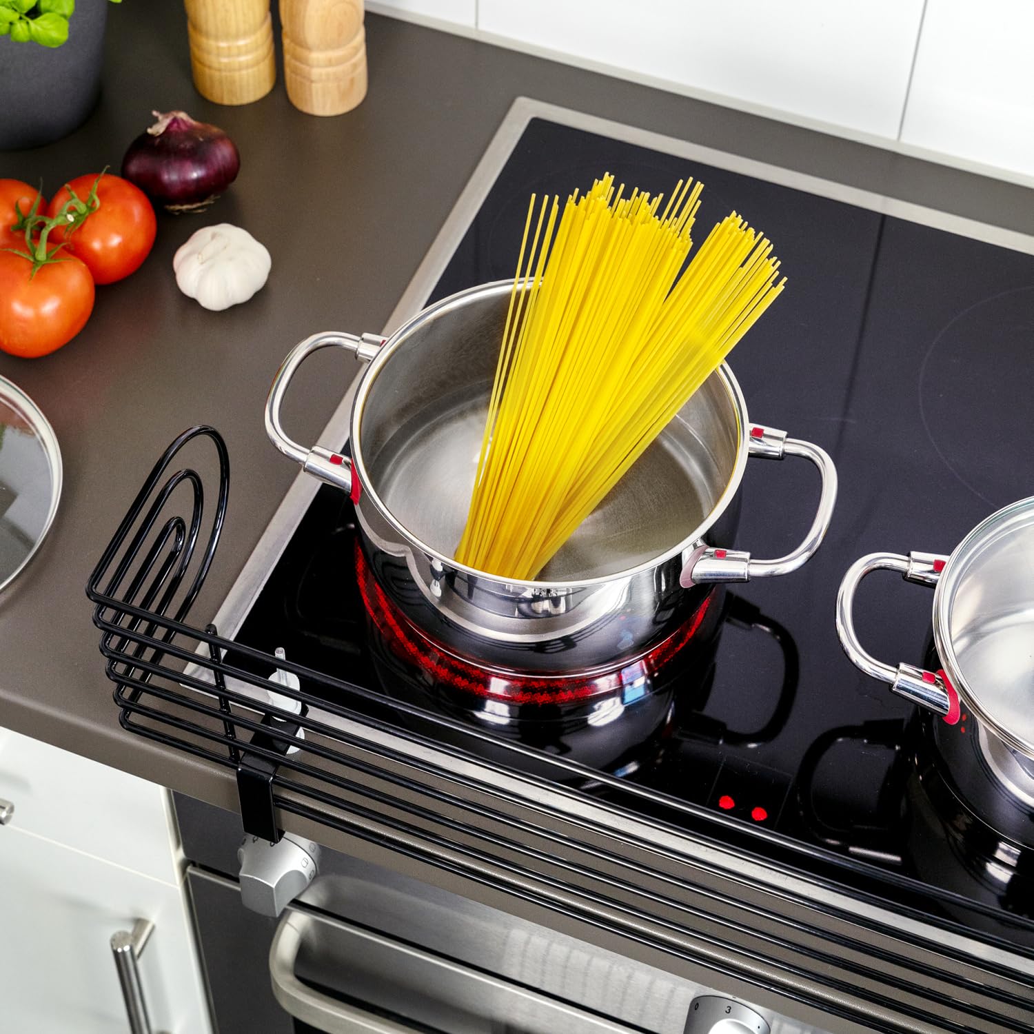 bremermann Barrière de protection à clipser pour cuisinières jusqu'à 60 cm de large (noir)