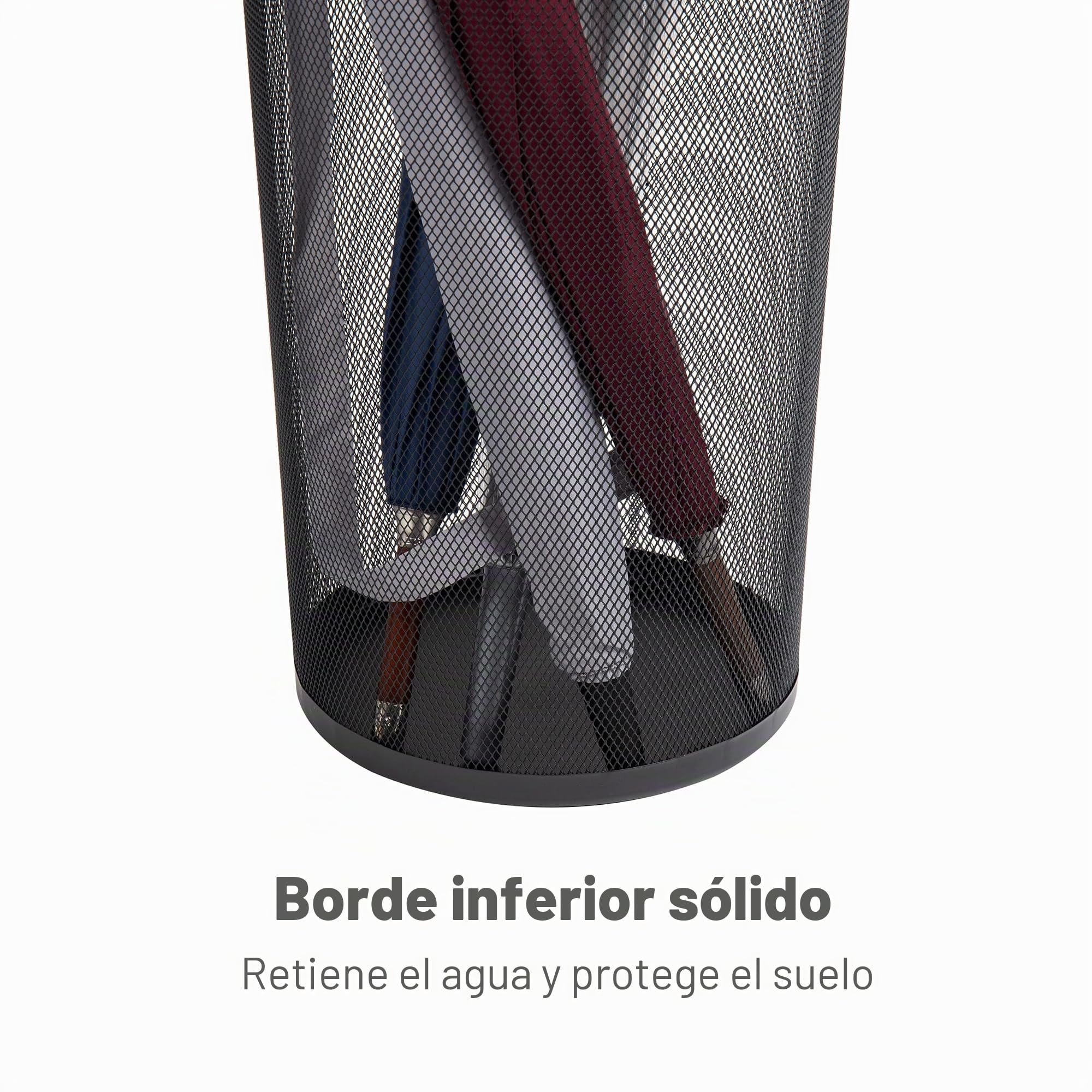 Mind Reader Umbrella, Multi-Purpose Mesh Storage Stand Entrada, Malla metálica, Largo x 26 cm de Ancho x 49 cm de Alto, Juego de 2, Metal, Negro, Pack de 1