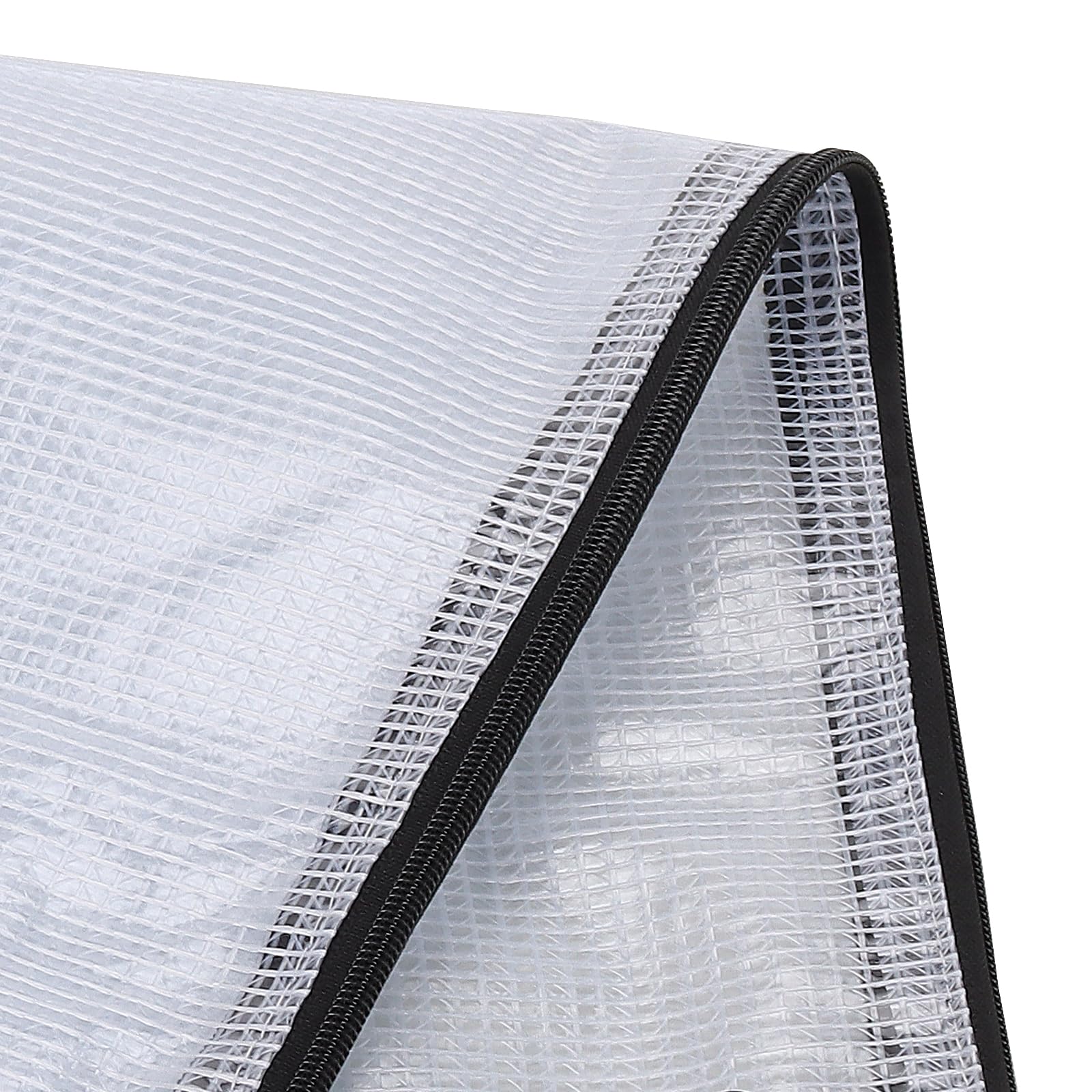 ZEONHAK 40PCS A3 Black Zip Wallets, 43x30cm 43x30cm Plastic Zipper Mesh Pocket for Office, Travel - Image 3