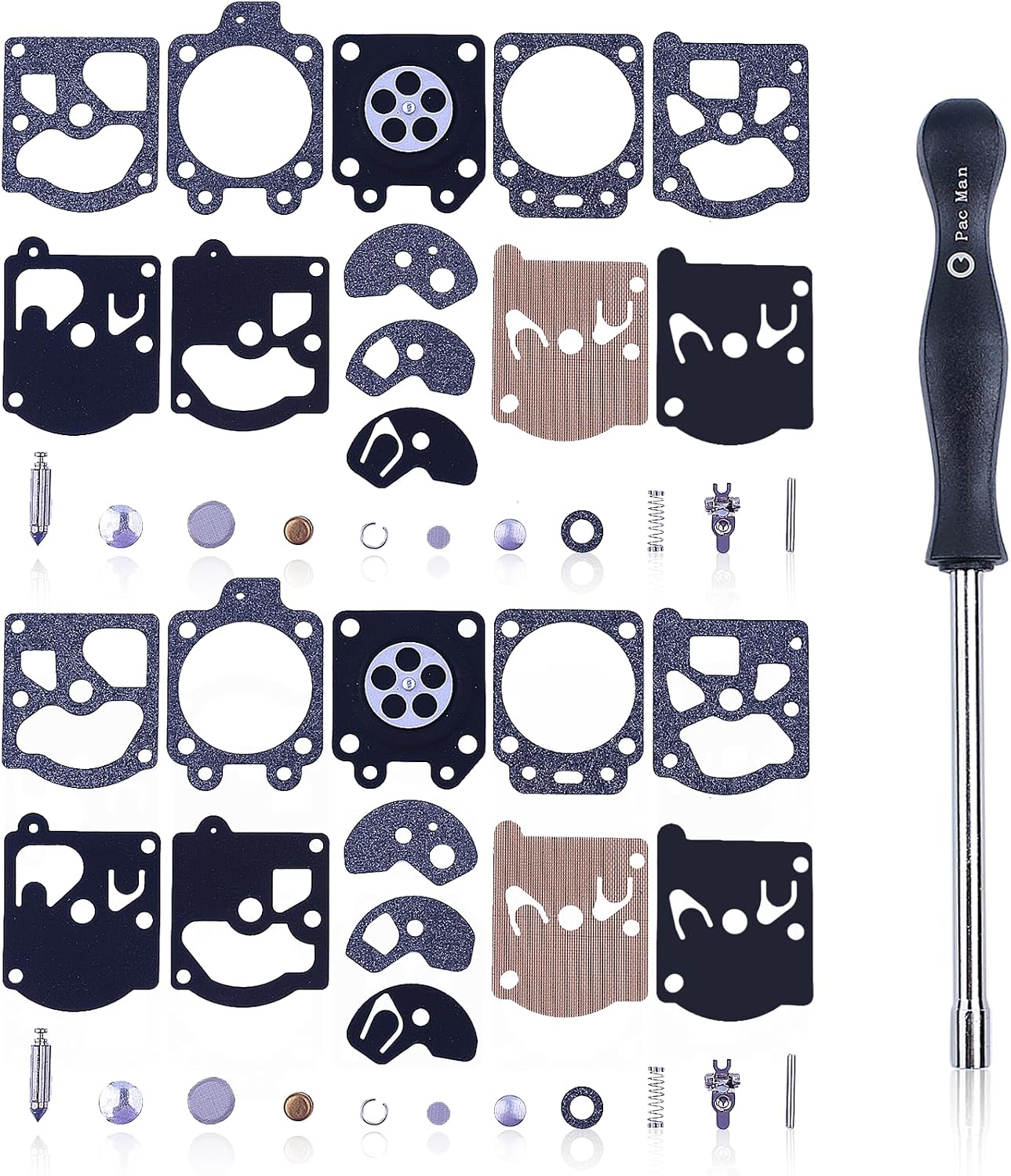 2pcs Vergaserreparaturkit f r Walbro K10-. WAT f r Stihl FS86 FS88 FS80 FS90 mit Schraubendreher Ersetzt 42030071061 f r Freischneider Rasenm her Kettens ge