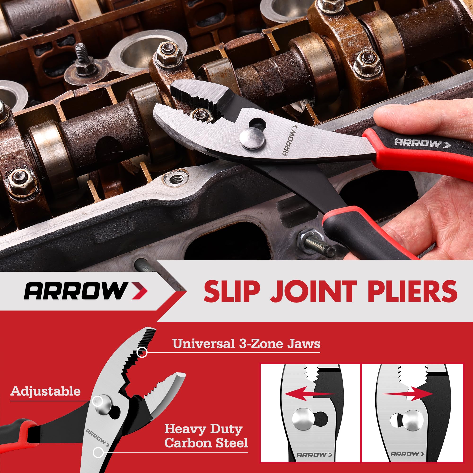 Arrow 4-Piece Pliers Set - Durable & Versatile -7