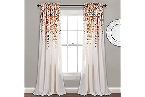Lush Decor Weeping Flower Light Filtering Window Curtain