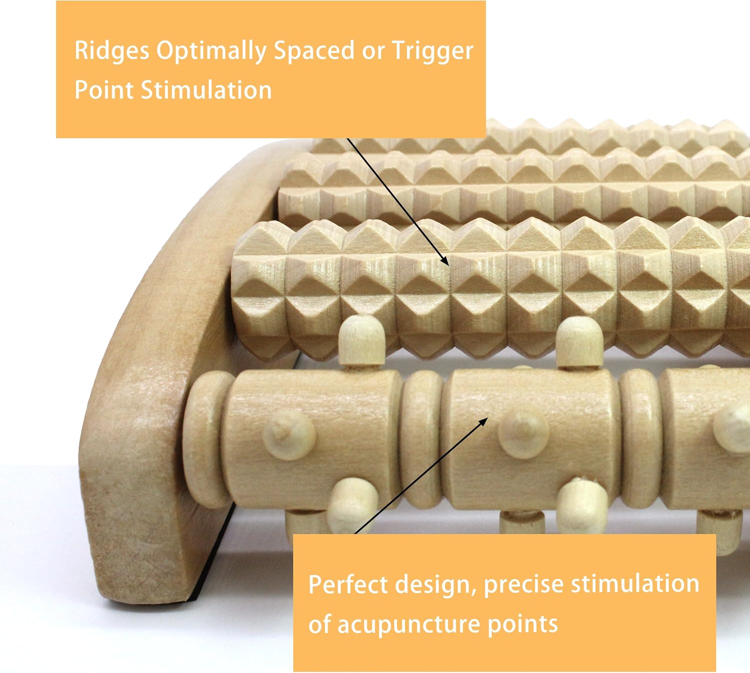 Foot Massager Roller (One Foot). Plantar Fasciitis & Pain Relief. Shiatsu & Acupressure Reflexology Tool, Myofascial Release, Trigger Point Acupuncture. (5.55x4.57x1.77 inch) - Image 6