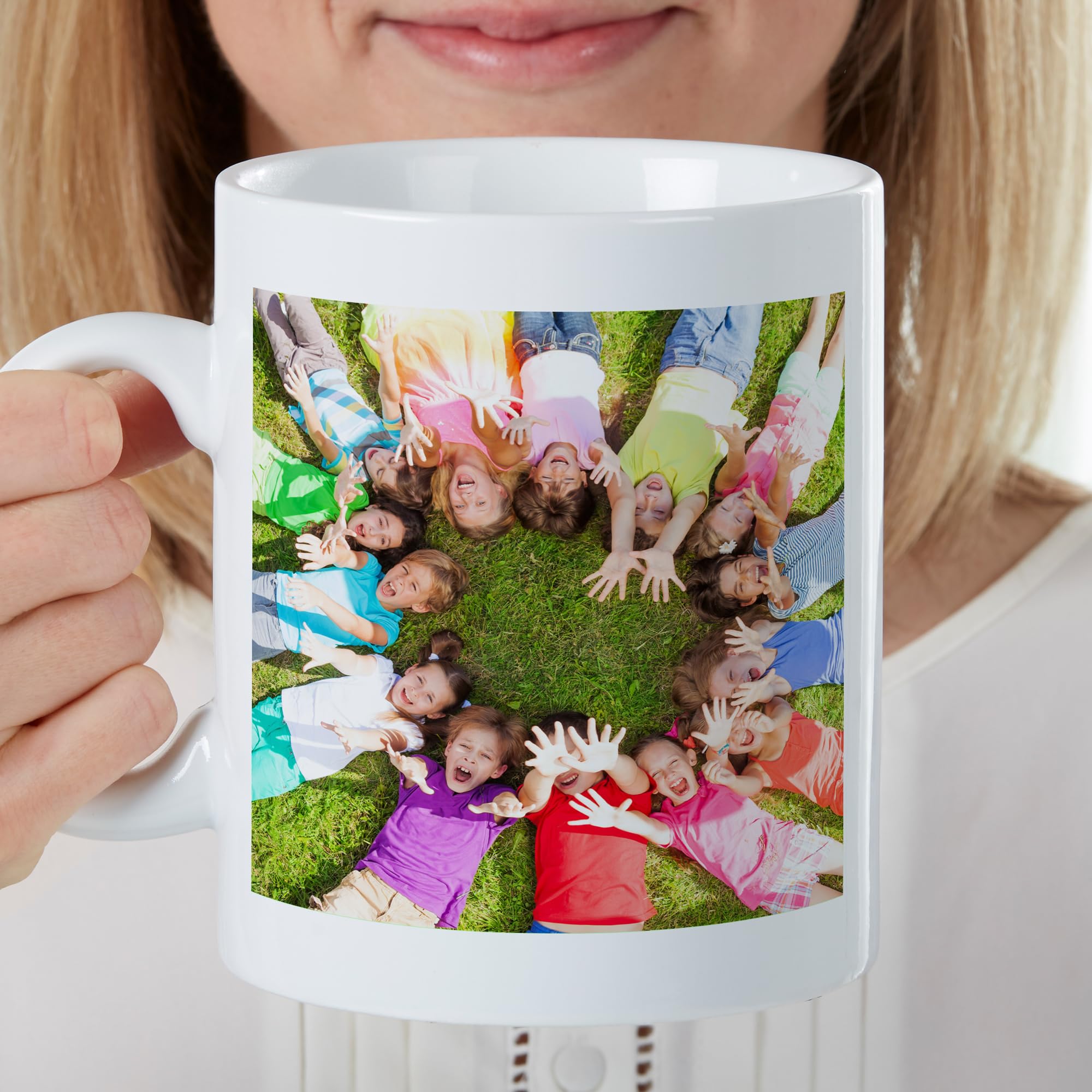 Amazon.com | Personalization Universe Double Sided Photo Personalized 30 oz.  Oversized Coffee Mug: Coffee Cups & Mugs