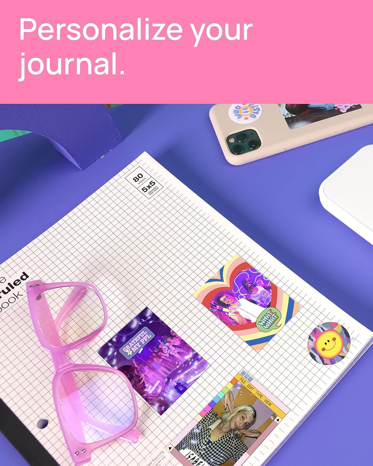 Ivy 2 Mini impresora fotográfica (rosa rubor) - Bluetooth, impresión desde dispositivos iOS y Android, paquete incluye 110 impresiones adhesivas Zink, barra de luz LED, funda protectora y cable 9