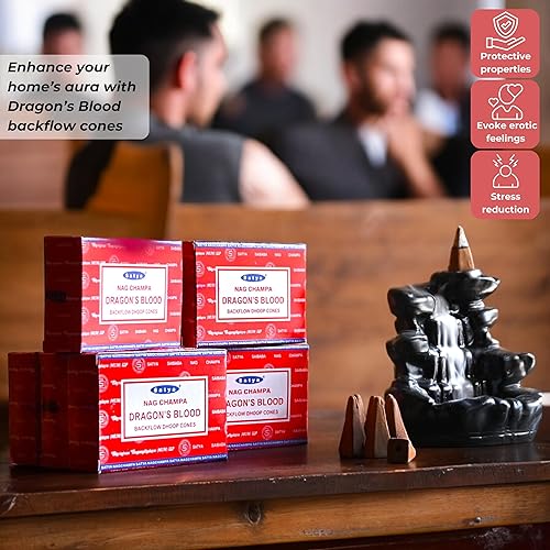 Vista 66 de Super Hit - Conos de incienso de reflujo para cascada, fuente de humo aromático, Haze Falls y esterilla, paquete de 6 Super Hit - 6