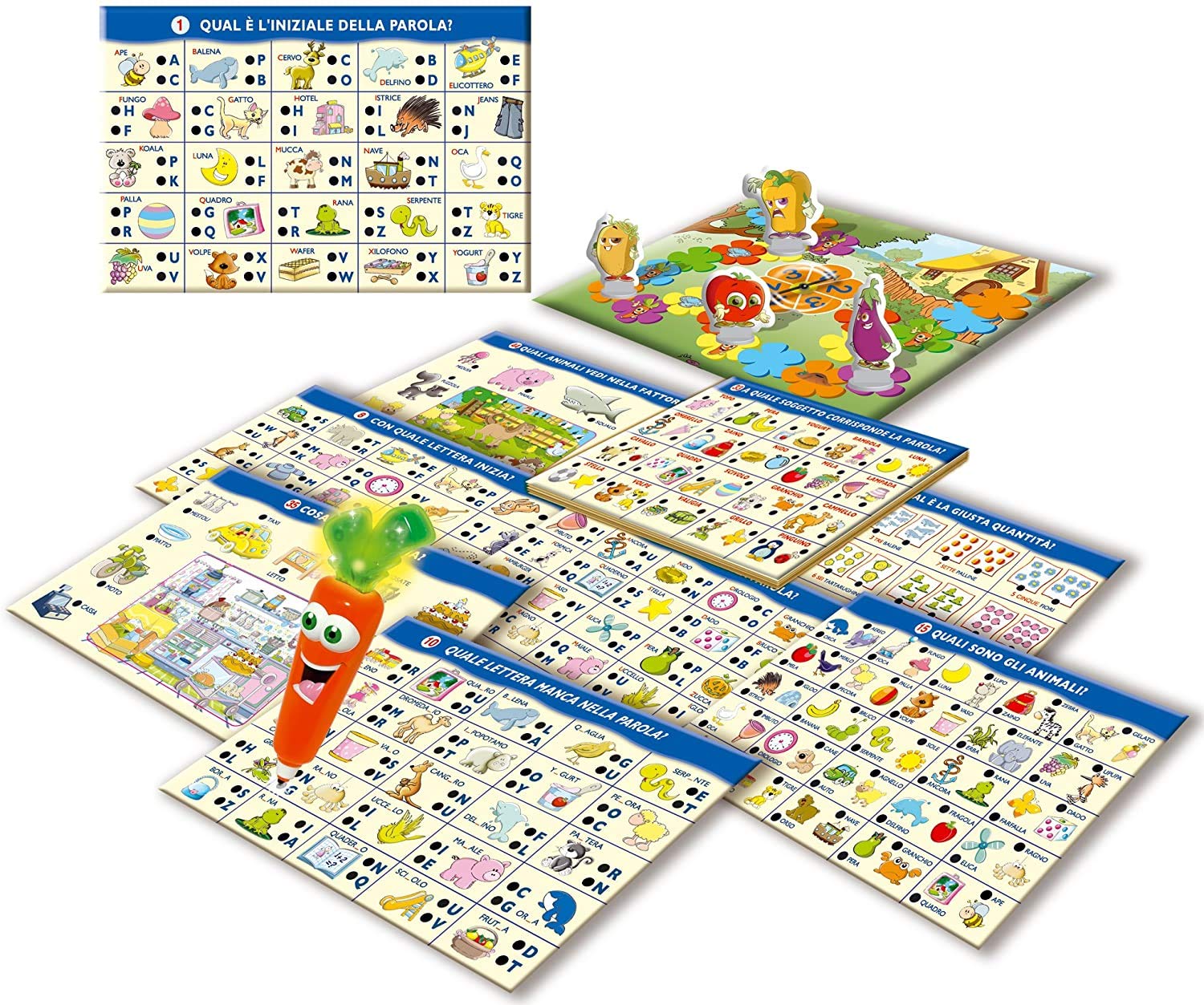 Liscianigiochi Lsi Carotina Penna Parl.1000 Domand 49363, Multicolore, 38.8 x 28.5 x 5.7 cm 700 grammi