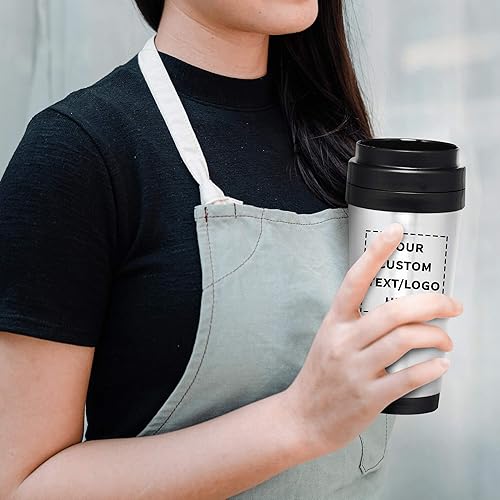 Miniatura 8 de Tazas de viaje de acero inoxidable con aislamiento personalizado, 16 onzas, juego de 50, paquete personalizado a granel, perfectas para café helado