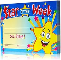 Vista 1 de 50 Pack Recognition Awards Star Student Certificates Student Awards Certificates Student Incentives for Children, Teachers and Students, Parents