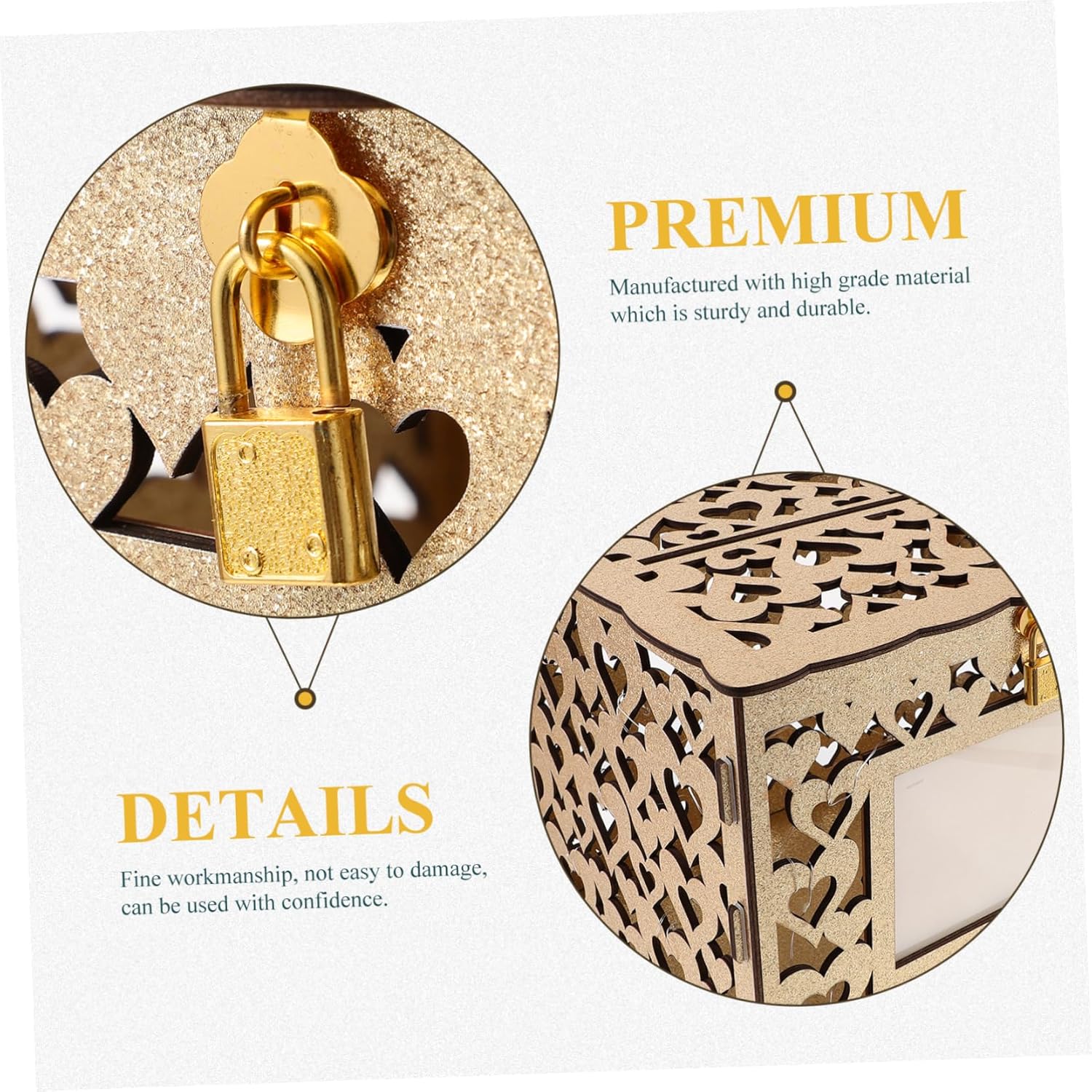 Wooden Wedding Card Box for Reception Elegant Hollow Design Versatile Keepsake Home Decor for Weddings Birthday Parties Adds Charm to Any Event